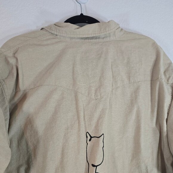 Wrangler Pearl Snap Button Up Shirt Men 1X Western Vintage Tan Horse Country - Picture 8 of 14